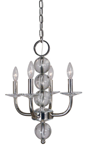 Framburg - 4964 PN - Four Light Chandelier - Glamour - Polished Nickel