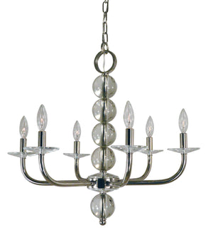 Framburg - 4966 PN - Six Light Chandelier - Glamour - Polished Nickel