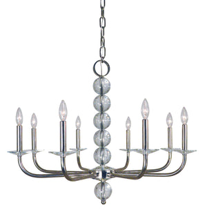 Framburg - 4968 PN - Eight Light Chandelier - Glamour - Polished Nickel