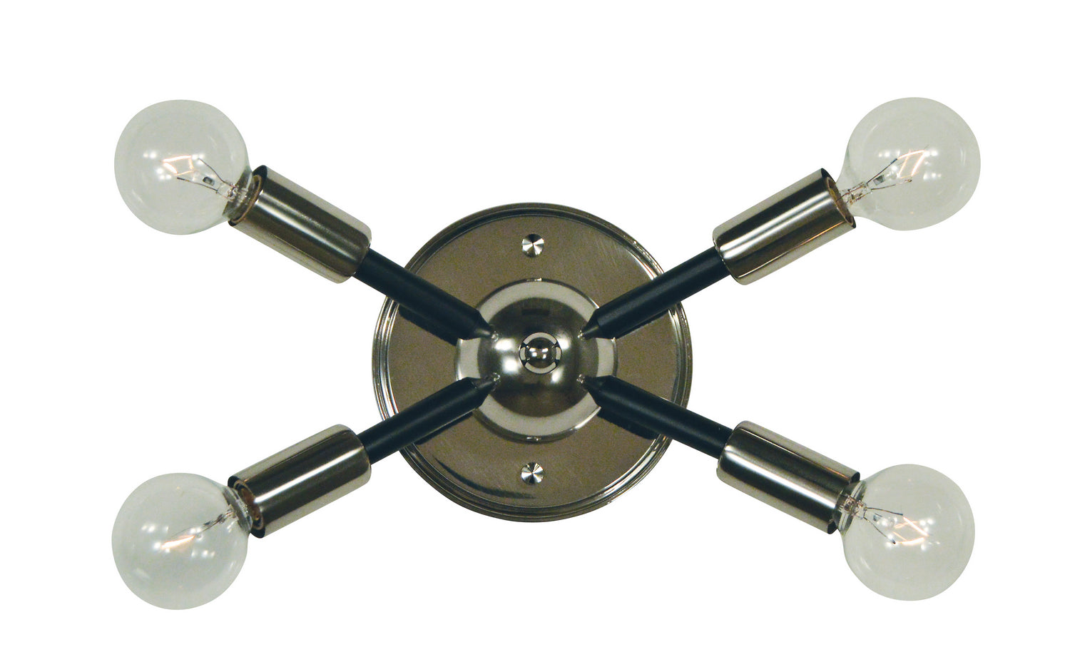 Framburg - 5014 PN/MBLACK - Four Light Wall Sconce - Simone - Polished Nickel with Matte Black Accents