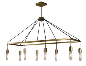 Framburg - 5023 AB - Eight Light Island Chandelier - Celestial - Antique Brass