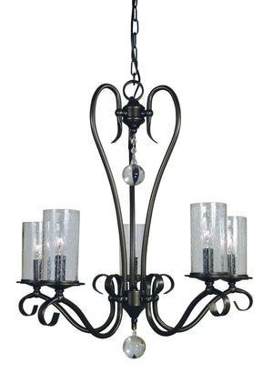 Framburg - 5025 MB - Five Light Chandelier - Ilsa - Mahogany Bronze