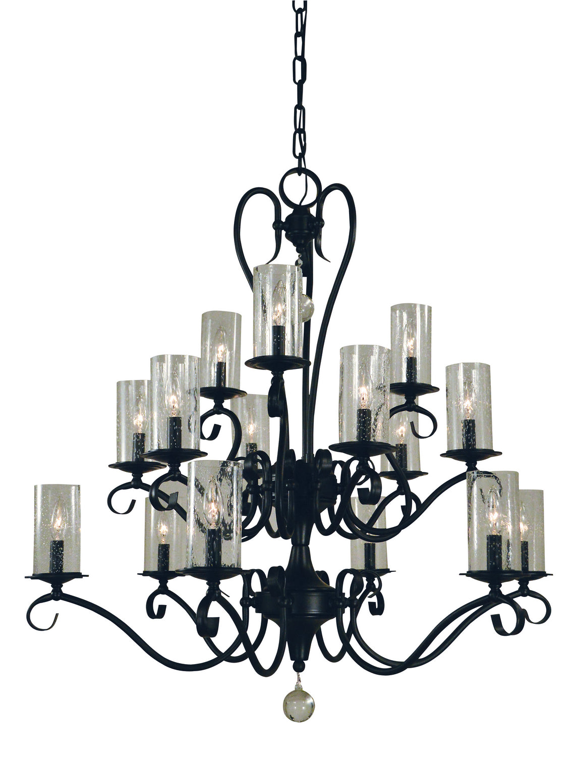 Framburg - 5027 MBLACK - 15 Light Chandelier - Ilsa - Matte Black