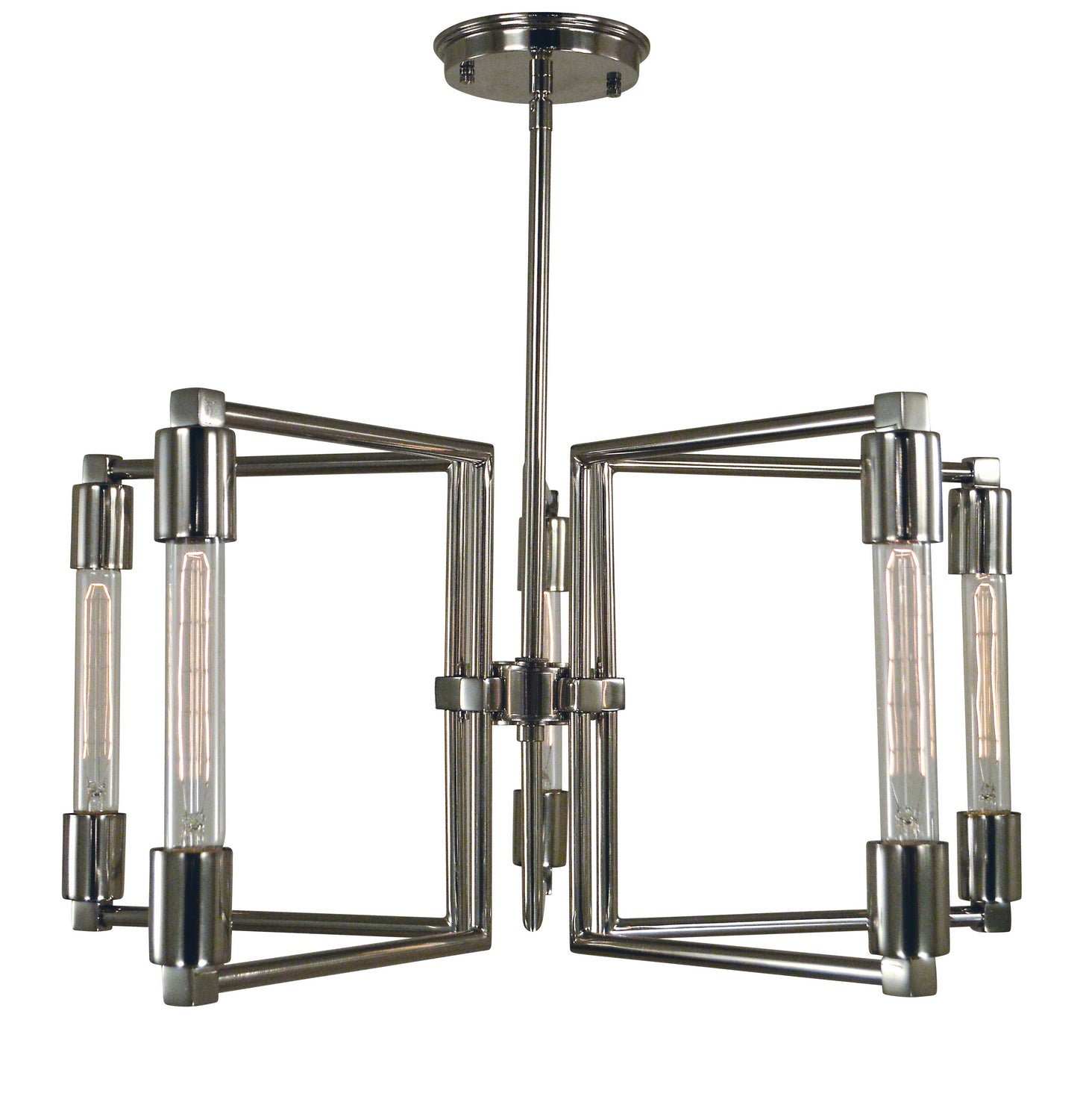 Framburg - 5115 PN - Five Light Chandelier - Focal - Polished Nickel