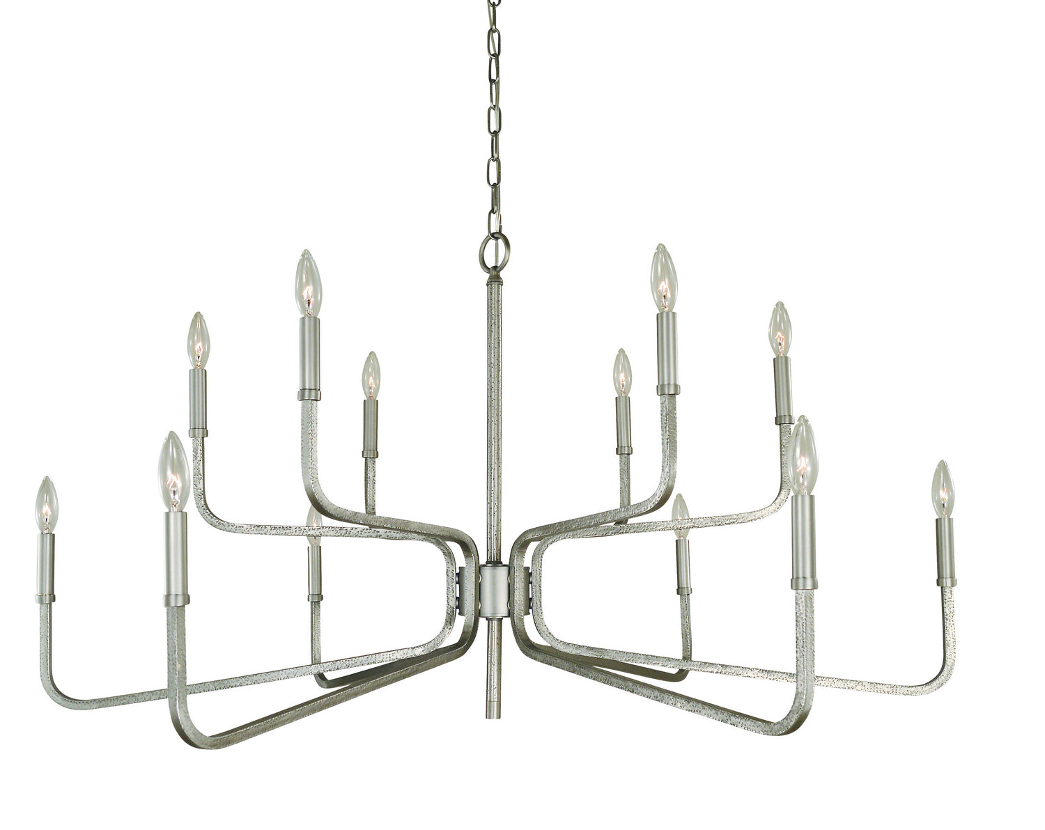 Framburg - 5484 SP - 12 Light Chandelier - Heidelberg - Satin Pewter