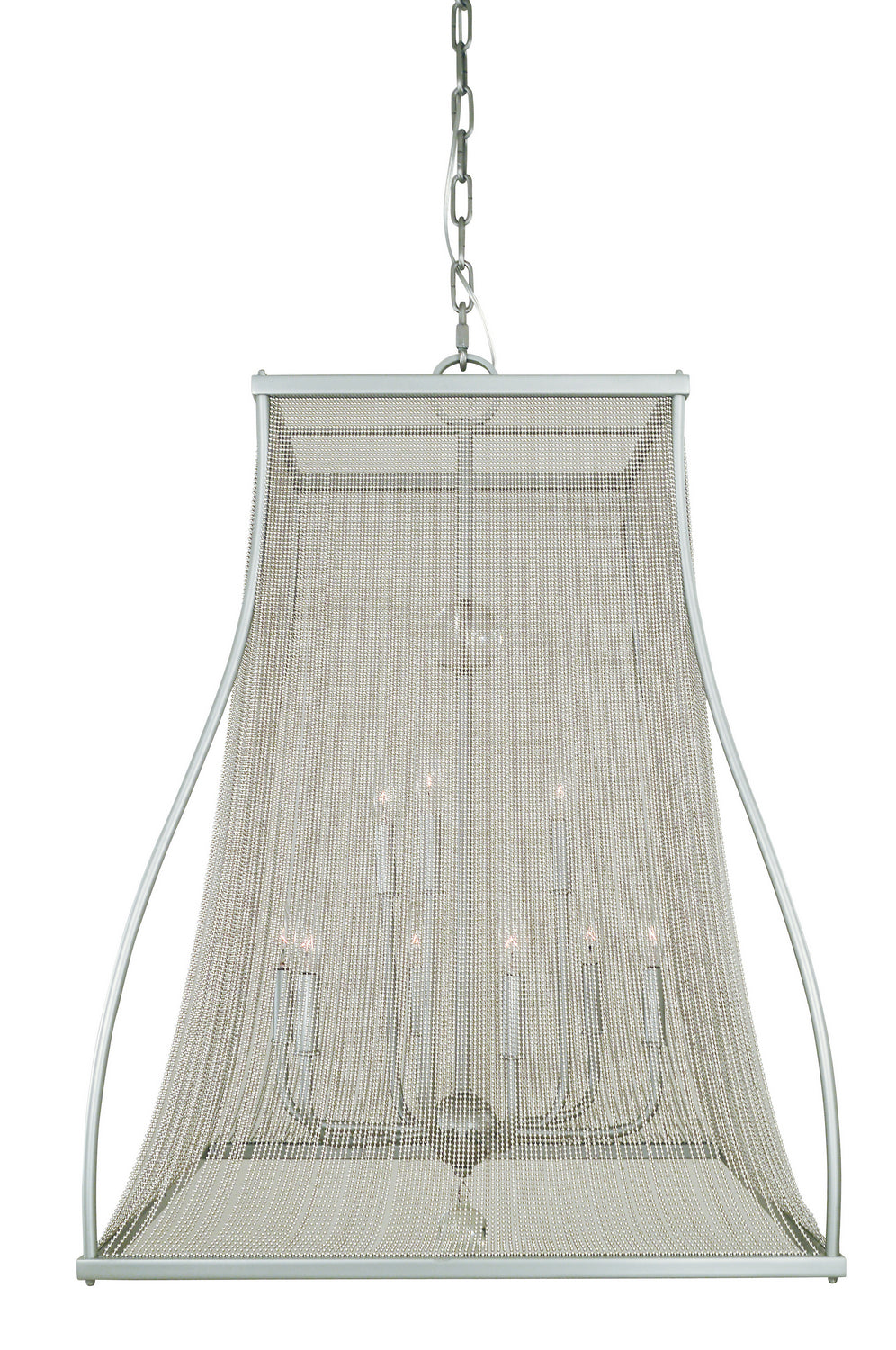 Framburg - 5509 SP/PN - Nine Light Foyer Chandelier - Harrison - Satin Pewter/Polished Nickel