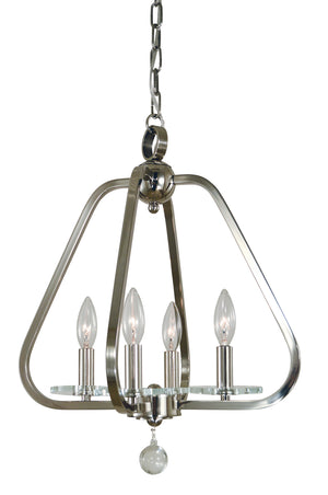 Framburg - 5514 PN - Four Light Mini-Chandelier - Triangulum - Polished Nickel