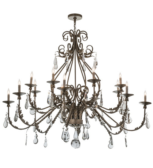 Meyda Tiffany - 169173 - 16 Light Chandelier - French Elegance - Antique Silver