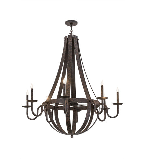 Meyda Tiffany - 172321 - Eight Light Chandelier - Barrel Stave - Coffee Bean