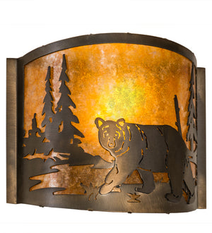 Meyda Tiffany - 174065 - One Light Wall Sconce - Lone Bear - Antique Copper