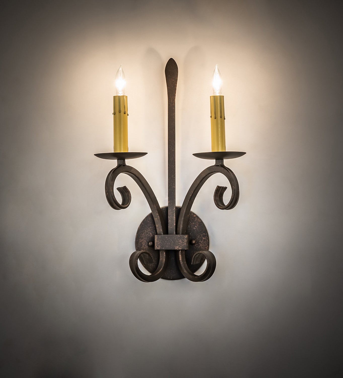 Meyda Tiffany - 180721 - Two Light Wall Sconce - Valetta - Gilded Tobacco