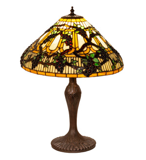 Meyda Tiffany - 181599 - One Light Table Lamp - Jeweled Grape - Mahogany Bronze