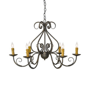 Meyda Tiffany - 182580 - Six Light Chandelier - Jenna - French Bronze