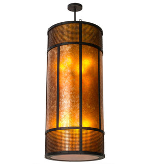 Meyda Tiffany - 182589 - Eight Light Pendant - Cilindro - Textured Black