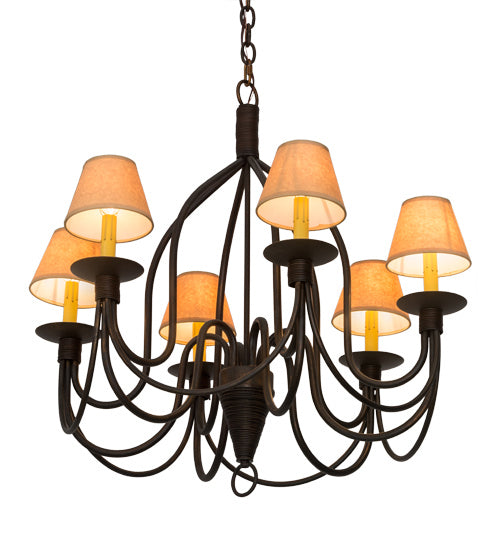 Meyda Tiffany - 185646 - Six Light Chandelier - Bell - Cimarron Bronze