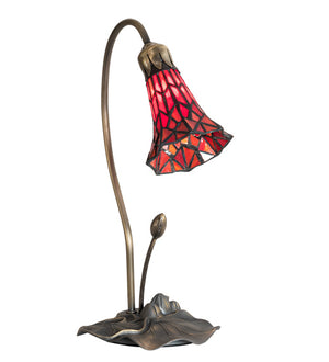 Meyda Tiffany - 188683 - One Light Accent Lamp - Stained Glass Pond Lily - Mahogany Bronze