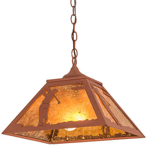 Meyda Tiffany - 190328 - Two Light Pendant - Golf - Rust