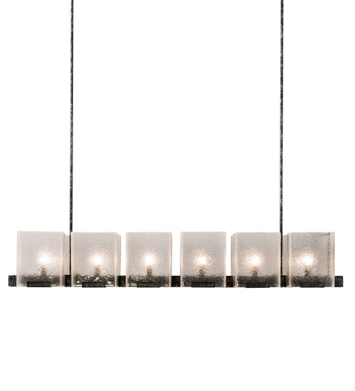 Meyda Tiffany - 190616 - Six Light Chandelier - Ice Cube - Smoke