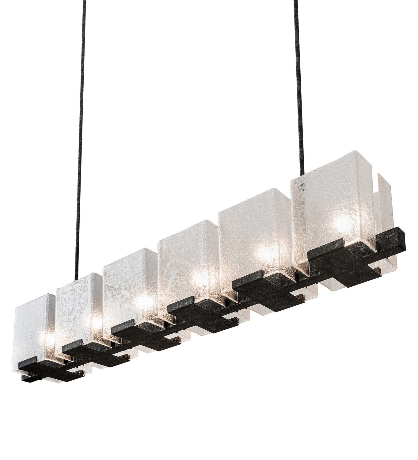 Meyda Tiffany - 190616 - Six Light Chandelier - Ice Cube - Smoke