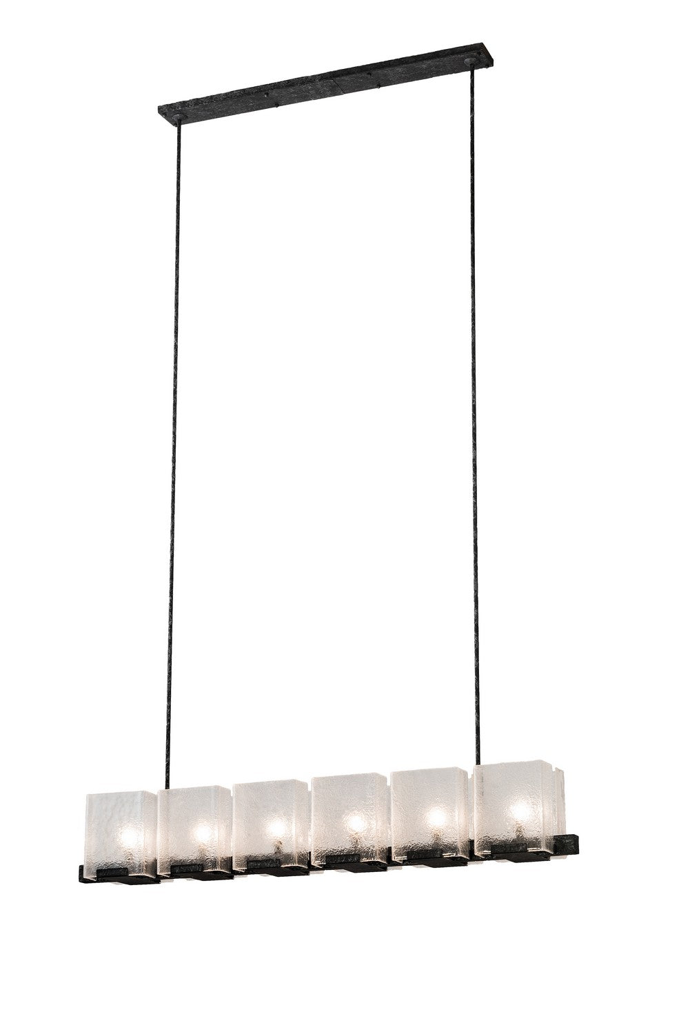 Meyda Tiffany - 190616 - Six Light Chandelier - Ice Cube - Smoke