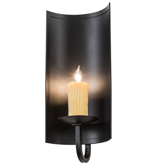 Meyda Tiffany - 193480 - One Light Wall Sconce - Shoreham - Black Satin Wrought Iron