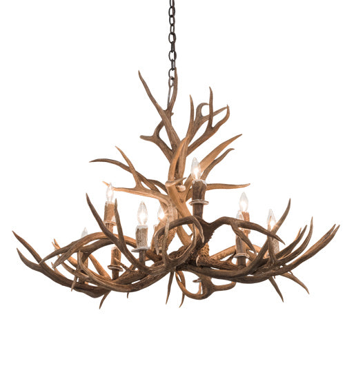 Meyda Tiffany - 200458 - Ten Light Chandelier - Antlers - Antique Copper