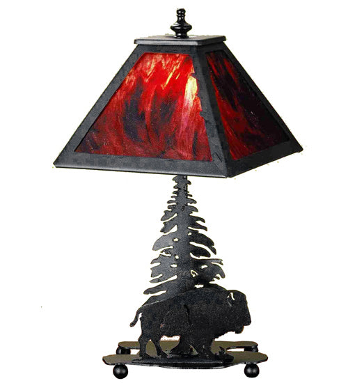 Meyda Tiffany - 202240 - One Light Accent Lamp - Buffalo - Black Metal