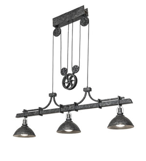 Meyda Tiffany - 203455 - Three Light Pendant - Melrose Barlett - Smoke And Anthracite