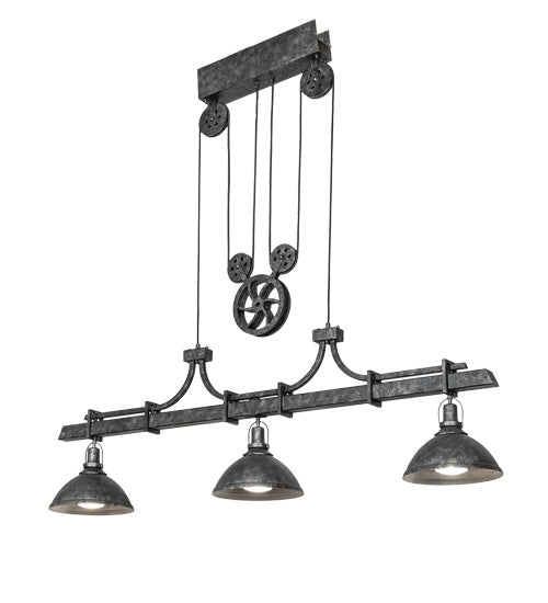 Meyda Tiffany - 203455 - Three Light Pendant - Melrose Barlett - Smoke And Anthracite