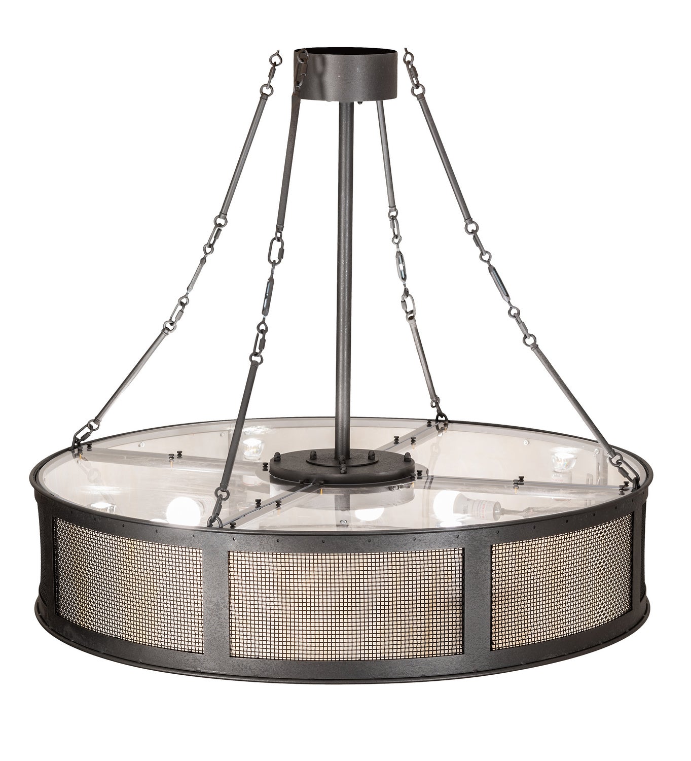 Meyda Tiffany - 212497 - 16 Light Pendant - Telluride Magic - Solar Black And Natural Iron