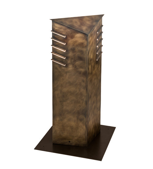 Meyda Tiffany - 213135 - Four Light Bollard - Aploks - Chemical Burnished Brass