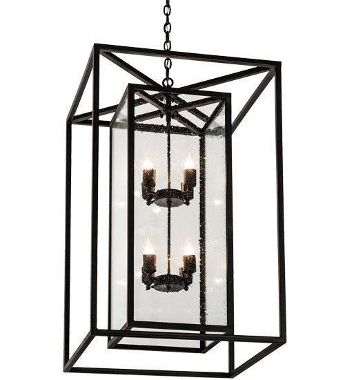 Meyda Tiffany - 214846 - Eight Light Pendant - Kitzi Box - Textured Black