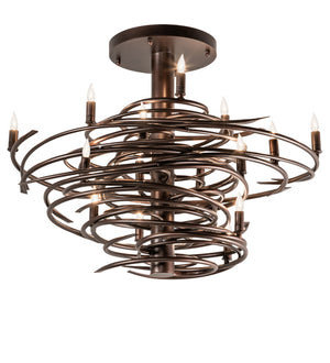 Meyda Tiffany - 214928 - 15 Light Chandelier - Cyclone - Mahogany Bronze