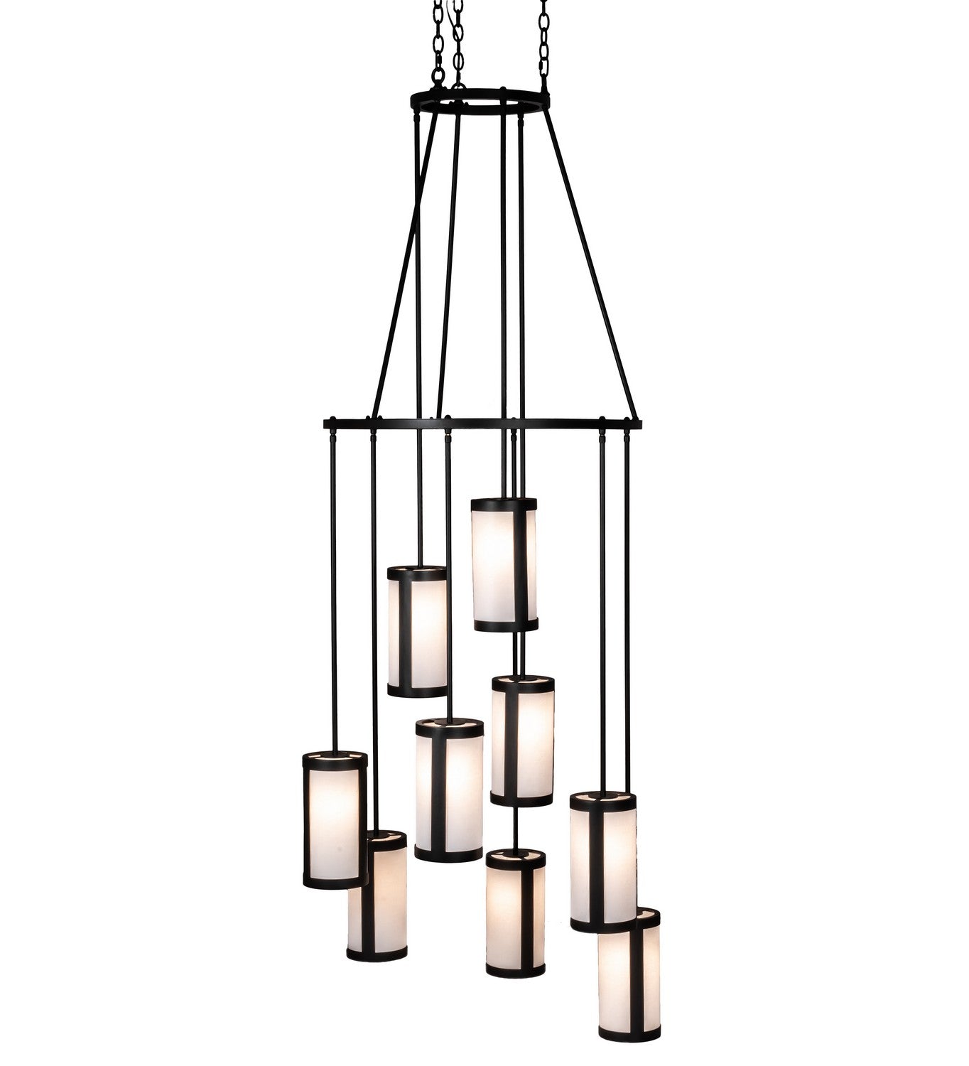 Meyda Tiffany - 215598 - Nine Light Chandelier - Cartier - Wrought Iron