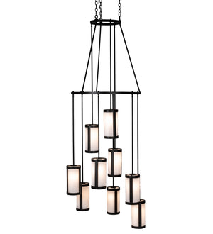 Meyda Tiffany - 215598 - Nine Light Chandelier - Cartier - Wrought Iron