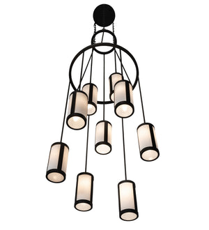 Meyda Tiffany - 215598 - Nine Light Chandelier - Cartier - Wrought Iron