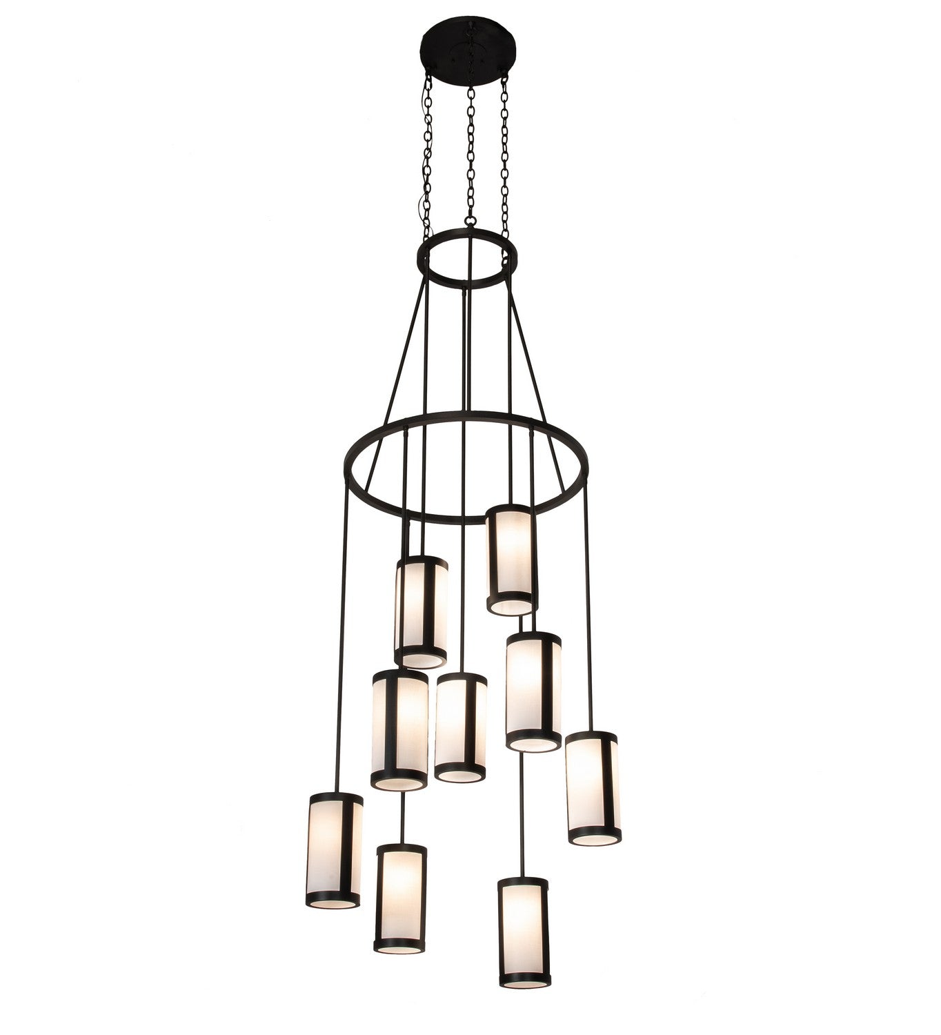 Meyda Tiffany - 215598 - Nine Light Chandelier - Cartier - Wrought Iron