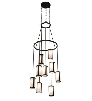 Meyda Tiffany - 215598 - Nine Light Chandelier - Cartier - Wrought Iron