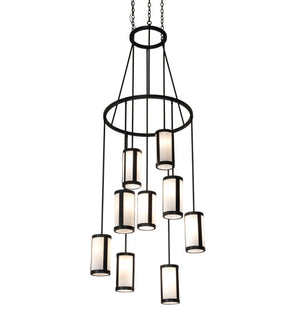 Meyda Tiffany - 215598 - Nine Light Chandelier - Cartier - Wrought Iron