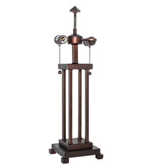 Meyda Tiffany - 21617 - Two Light Table Base Hardware - Column Mission - Mahogany Bronze