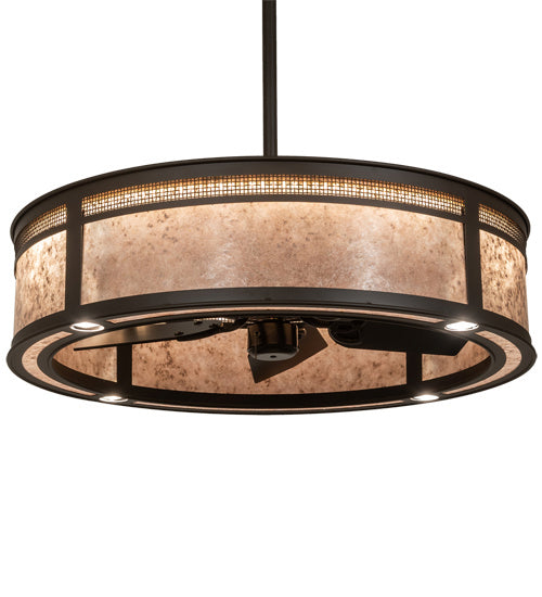 Meyda Tiffany - 216312 - Four Light Chandel-Air - Maglia Semplice - Oil Rubbed Bronze