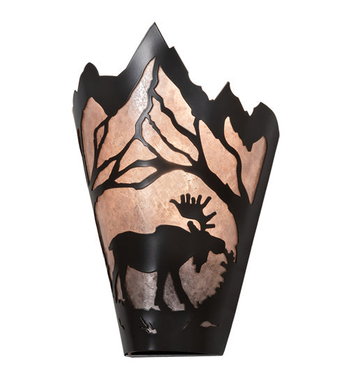 Meyda Tiffany - 217009 - One Light Wall Sconce - Moose At Dawn - Timeless Bronze