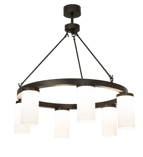 Meyda Tiffany - 218501 - Six Light Chandelier - Loxley - Bronze