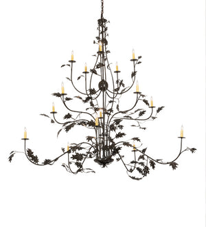 Meyda Tiffany - 218561 - 15 Light Chandelier - Oak Leaf - Timeless Bronze