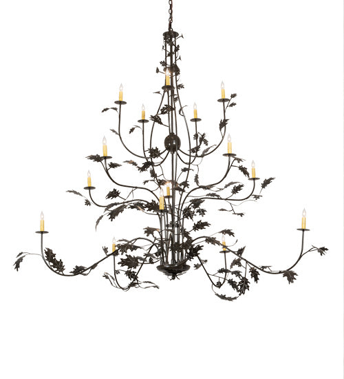 Meyda Tiffany - 218561 - 15 Light Chandelier - Oak Leaf - Timeless Bronze