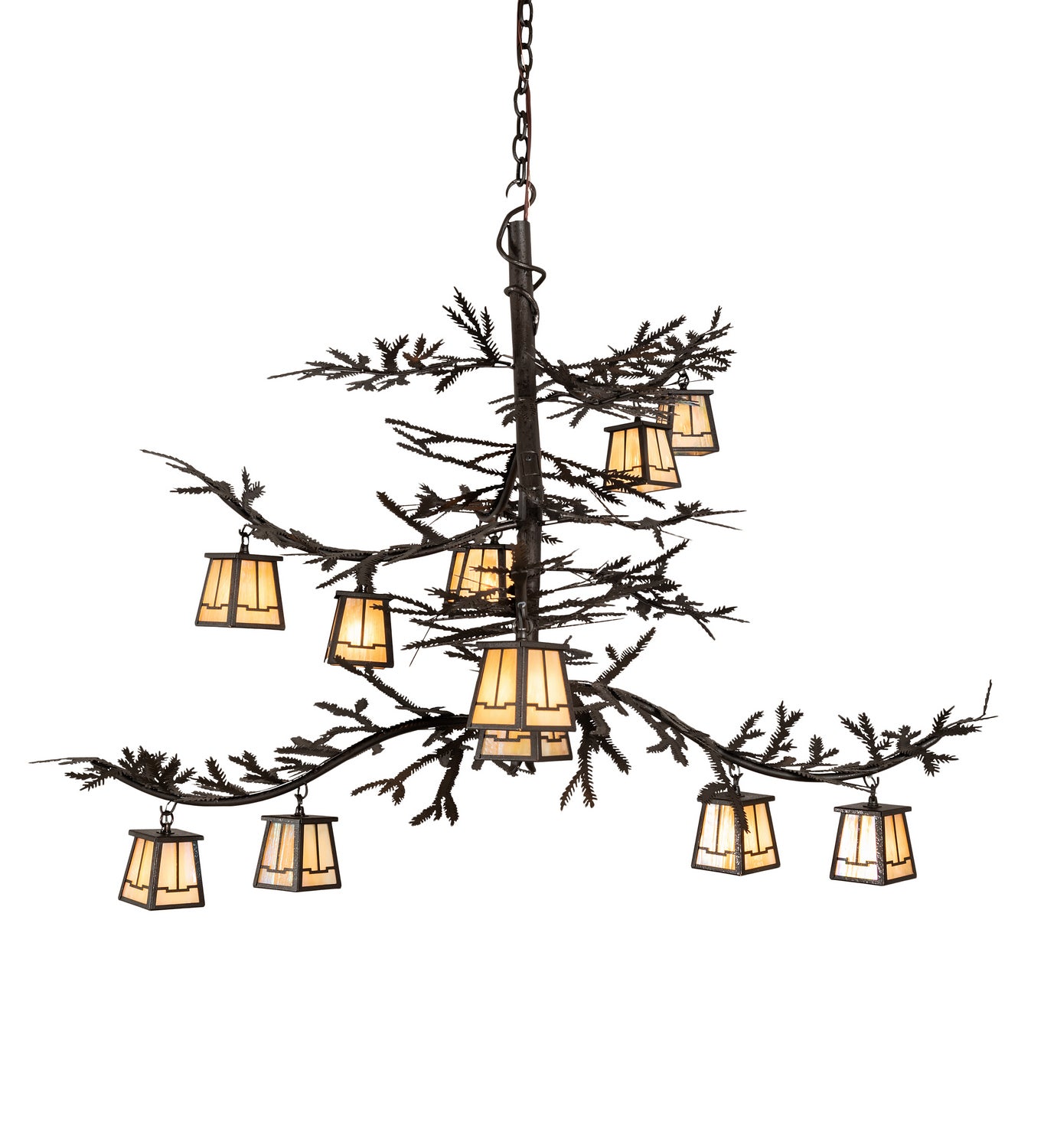 Meyda Tiffany - 218578 - 12 Light Chandelier - Pine Branch - Copper Rust