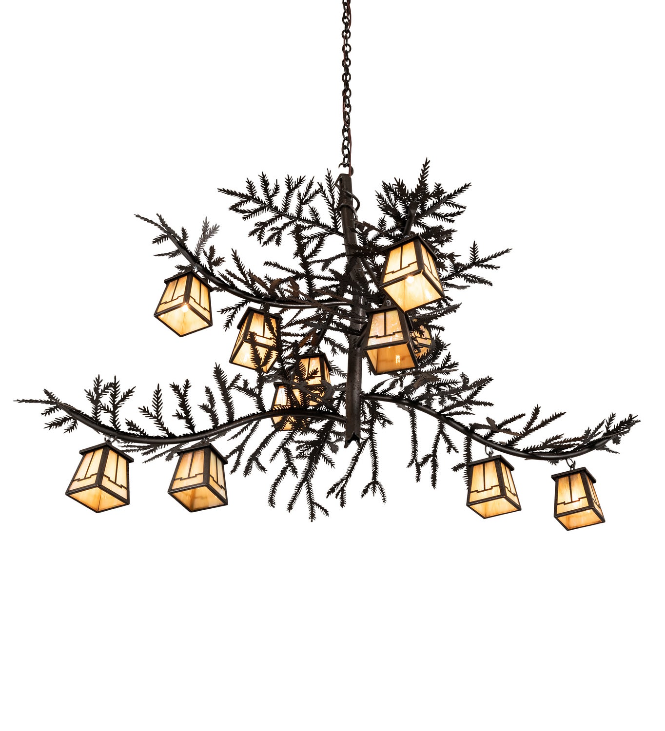 Meyda Tiffany - 218578 - 12 Light Chandelier - Pine Branch - Copper Rust