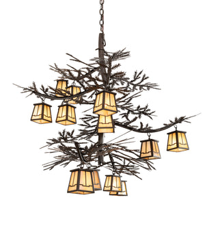 Meyda Tiffany - 218578 - 12 Light Chandelier - Pine Branch - Copper Rust