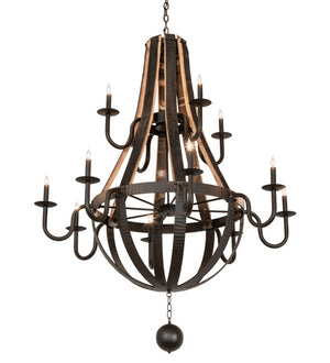 Meyda Tiffany - 219497 - 12 Light Chandelier - Barrel Stave - Oil Rubbed Bronze