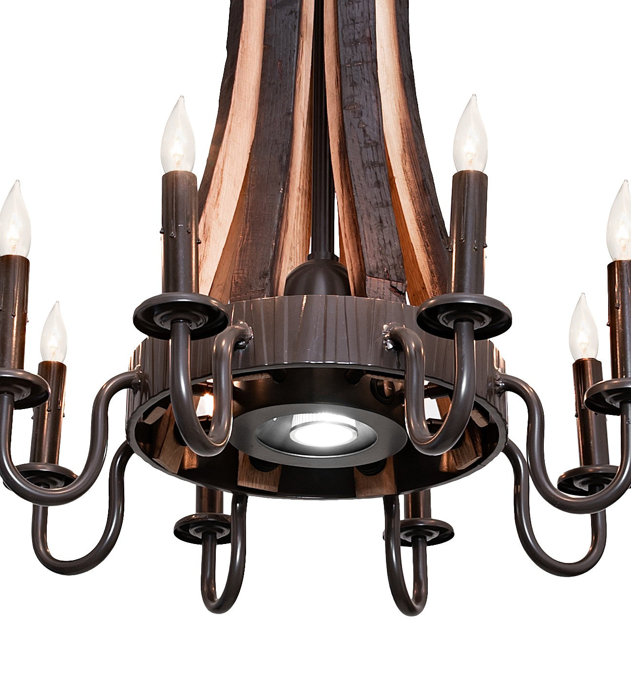 Meyda Tiffany - 219855 - Nine Light Chandelier - Barrel Stave - Timeless Bronze